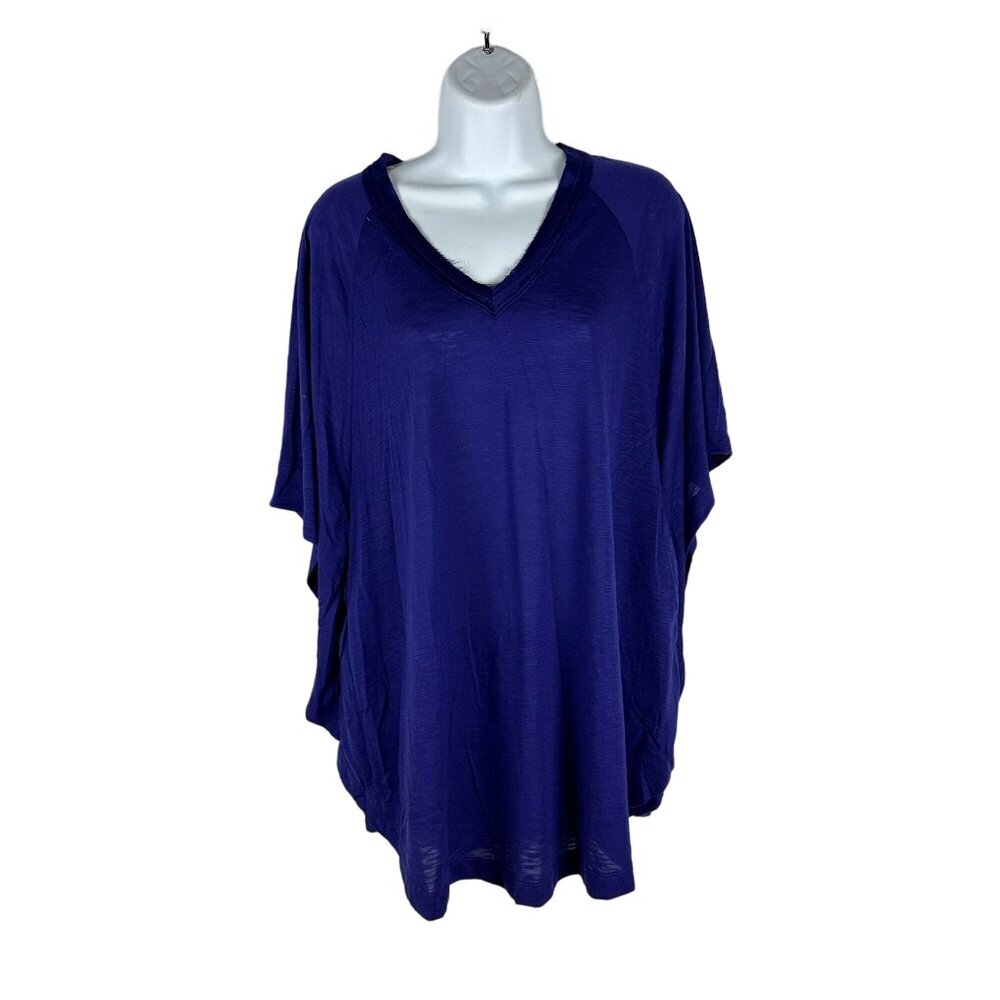 Allen B. By Allen Schwartz Women's Purple V-Neck Batwing Top Size XS